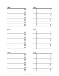 3x3 Post It Note Template - To Pay