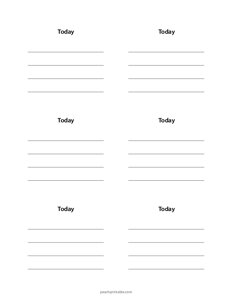 3x3 Post It Note Template - Today