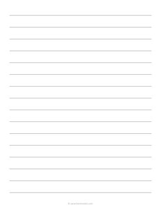 5/8 Lined Paper