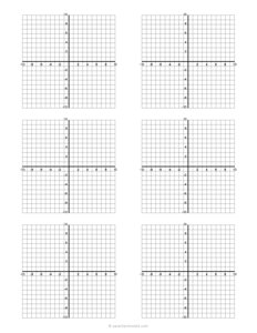 Cartesian Grid - Four Quadrant - 6 per page