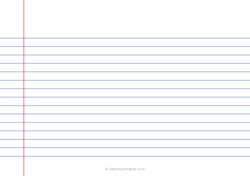 College Ruled Lined Paper (A5) - Blue