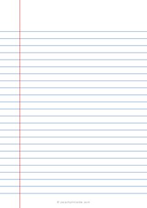 College Ruled Lined Paper (A5) - Blue