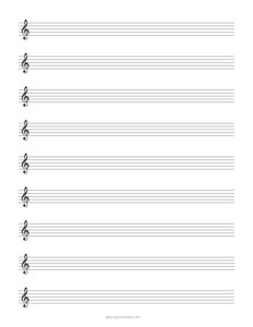 Treble Clef (G) Staff
