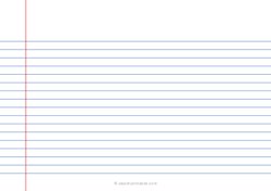 Narrow Ruled Lined Paper (A5) - Blue