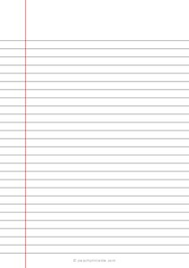 Narrow Ruled Lined Paper (A5)