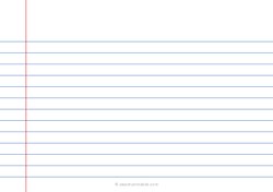 Wide Ruled Lined Paper (A5) - Blue