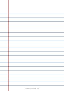 Wide Ruled Lined Paper (A5) - Blue
